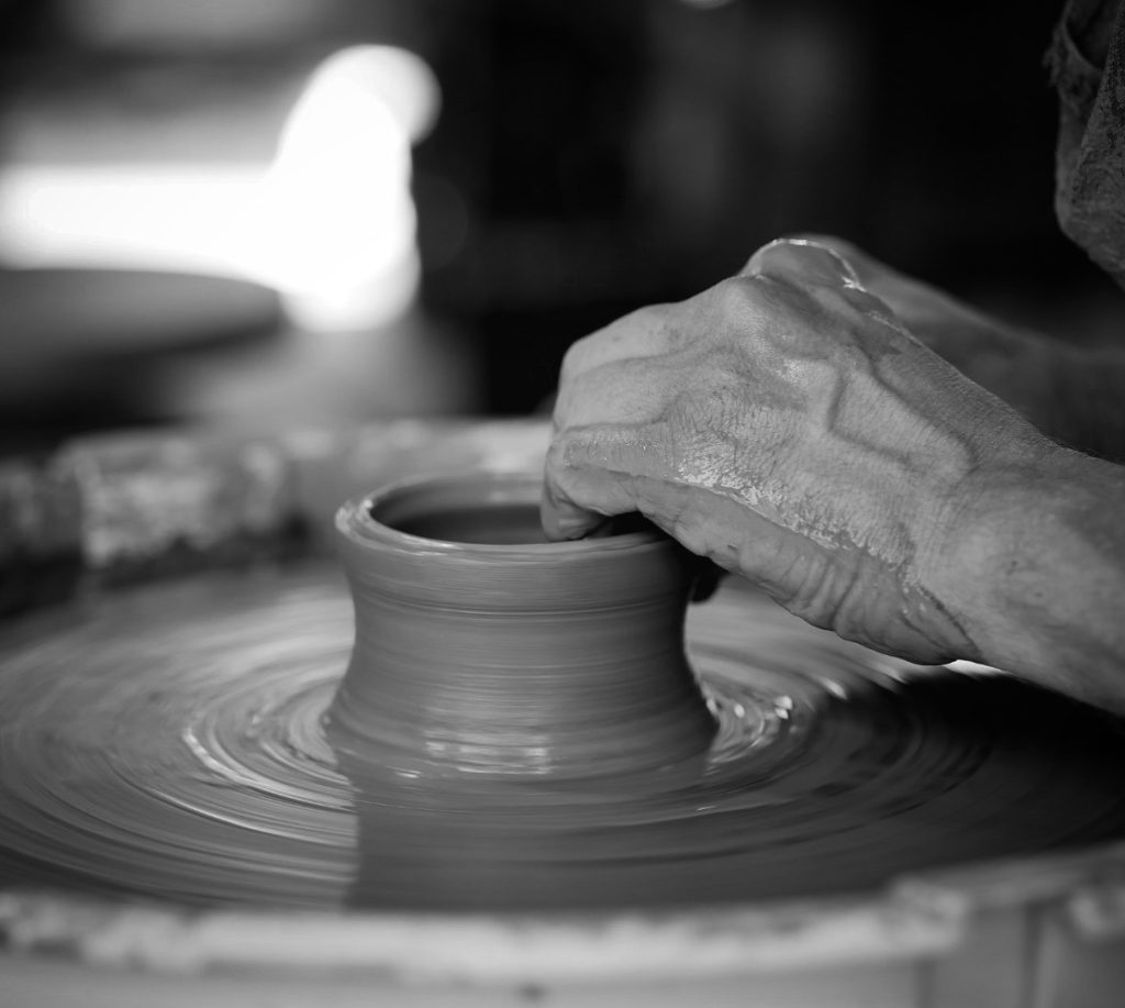 hands making cup